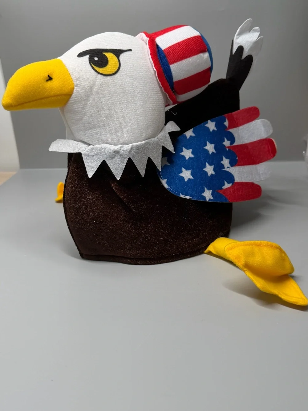 Patriotic Eagle Hat with USA Flag Wings